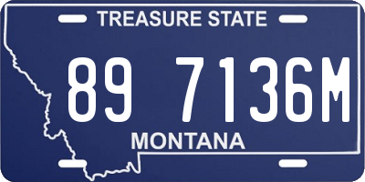 MT license plate 897136M