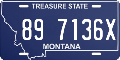 MT license plate 897136X