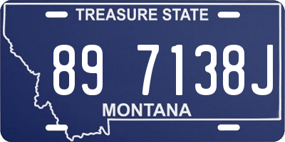 MT license plate 897138J