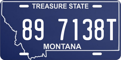 MT license plate 897138T