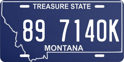 MT license plate 897140K