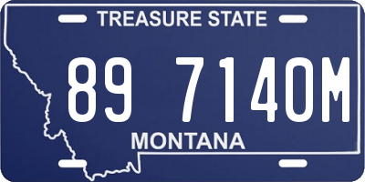 MT license plate 897140M