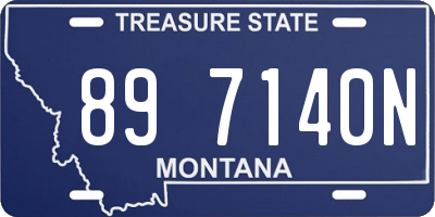 MT license plate 897140N