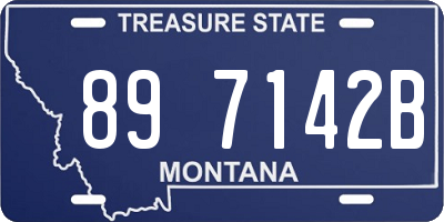 MT license plate 897142B