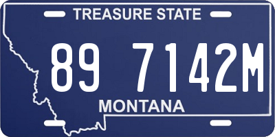MT license plate 897142M