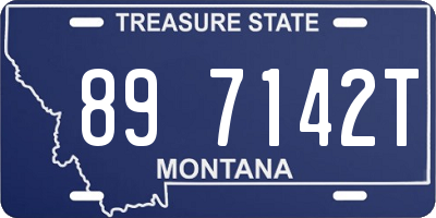 MT license plate 897142T