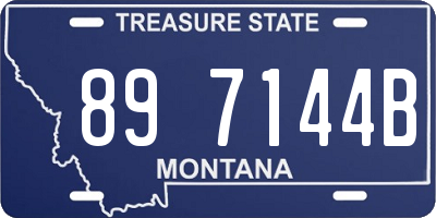 MT license plate 897144B