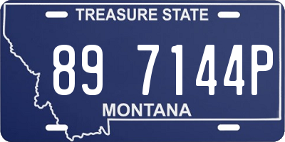 MT license plate 897144P
