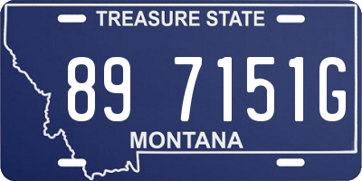 MT license plate 897151G