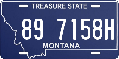 MT license plate 897158H
