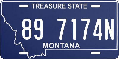 MT license plate 897174N