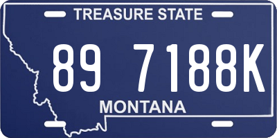 MT license plate 897188K