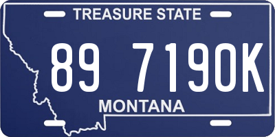 MT license plate 897190K