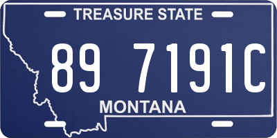 MT license plate 897191C