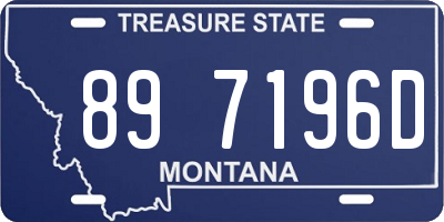 MT license plate 897196D
