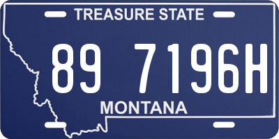 MT license plate 897196H