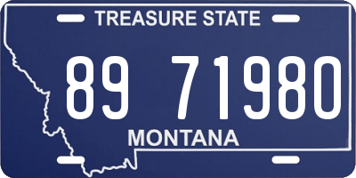 MT license plate 897198O