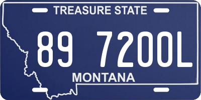 MT license plate 897200L