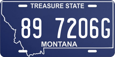 MT license plate 897206G