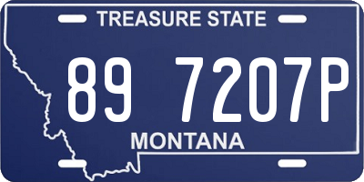 MT license plate 897207P