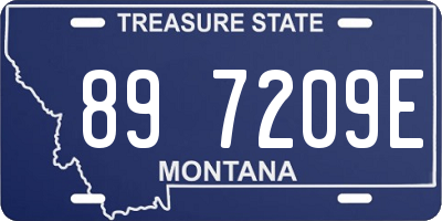 MT license plate 897209E
