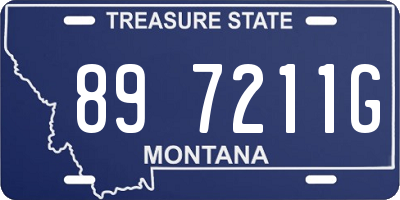 MT license plate 897211G