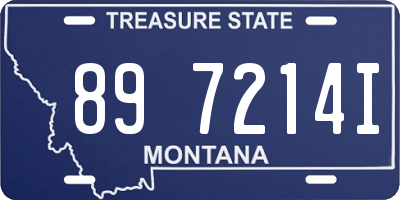 MT license plate 897214I