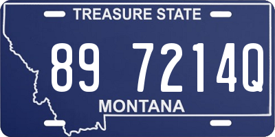 MT license plate 897214Q