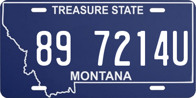 MT license plate 897214U