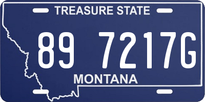 MT license plate 897217G