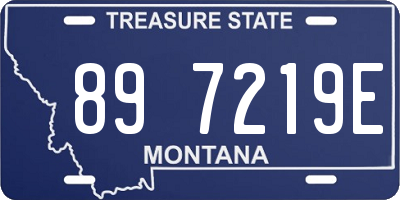 MT license plate 897219E