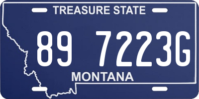 MT license plate 897223G