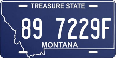 MT license plate 897229F