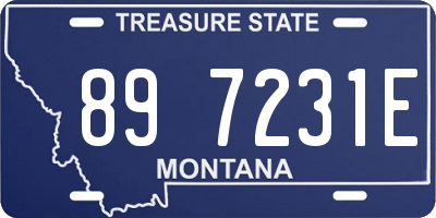 MT license plate 897231E