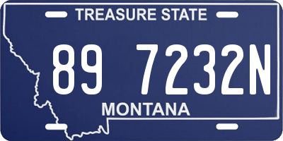 MT license plate 897232N