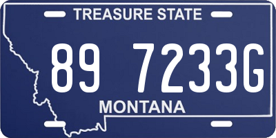 MT license plate 897233G