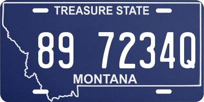 MT license plate 897234Q