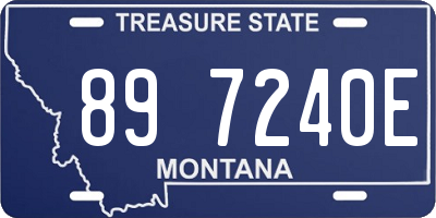 MT license plate 897240E
