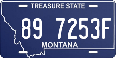 MT license plate 897253F