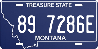 MT license plate 897286E