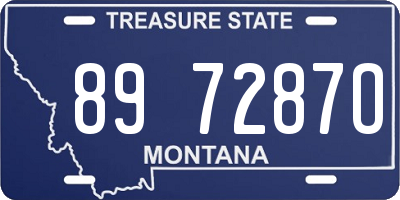 MT license plate 897287O