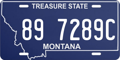 MT license plate 897289C