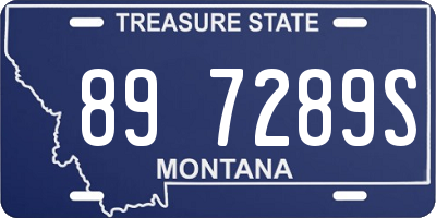 MT license plate 897289S