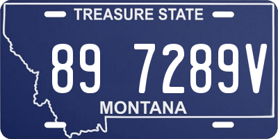 MT license plate 897289V