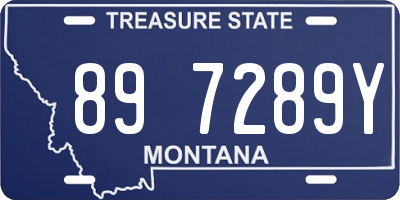 MT license plate 897289Y