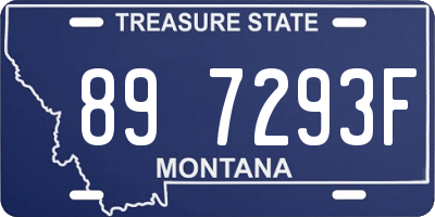 MT license plate 897293F