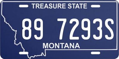 MT license plate 897293S