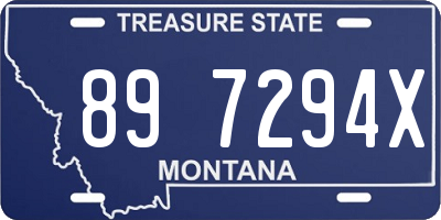 MT license plate 897294X