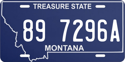 MT license plate 897296A