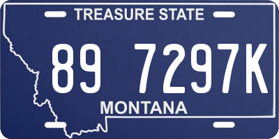 MT license plate 897297K